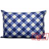 Poszewka bawełniana rozmiar 50x70 Biało-niebieska krata 3531 Kobi