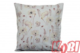 Poszewka bawełniana rozmiar 40x40 Pastelowe maki 3532 Kobi