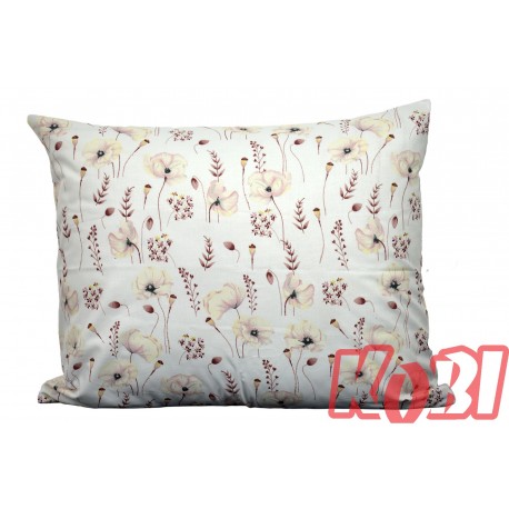Poszewka bawełniana rozmiar 50x60 Pastelowe maki 3532 Kobi