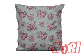 Poszewka bawełniana rozmiar 40x40 róże szare tło 3535 Kobi