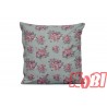 Poszewka bawełniana rozmiar 40x40 róże szare tło 3535 Kobi