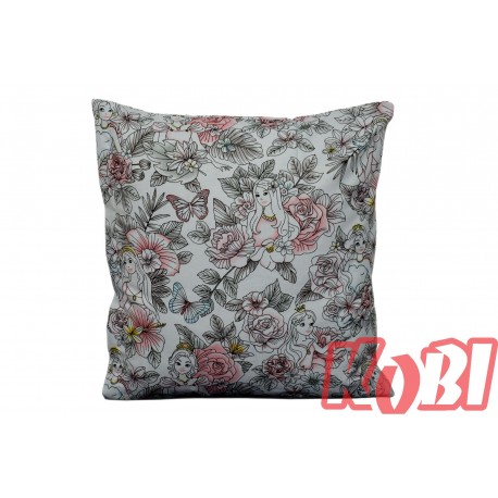 Poszewka bawełniana rozmiar 40x40 księżniczki V2 3537 Kobi