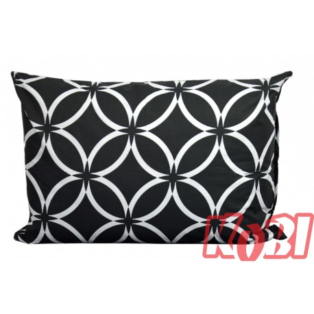 Poszewka bawełniana rozmiar 50x70 czarny witraż 3542 Kobi