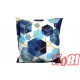 Poszewka bawełniana rozmiar 40x40 niebieskie pięciokąty 3212 Kobi