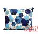 Poszewka bawełniana rozmiar 50x60 niebieskie pięciokąty 3212 Kobi