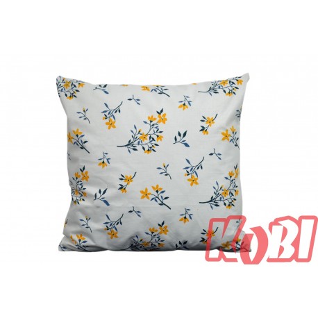 Poszewka bawełniana rozmiar 40x40 gałązki żółty kwiat 3543 Kobi