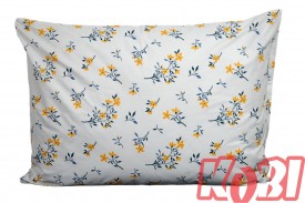 Poszewka bawełniana rozmiar 50x70 gałązki żółty kwiat 3543 Kobi
