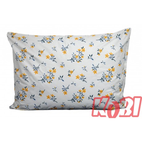 Poszewka bawełniana rozmiar 50x70 gałązki żółty kwiat 3543 Kobi