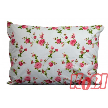 Poszewka bawełniana rozmiar 50x70 pnącza róż 3378 Kobi