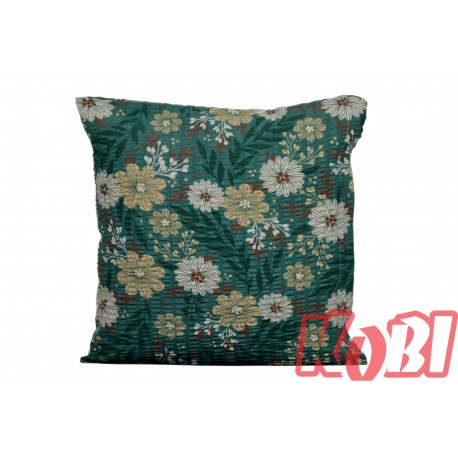 Poszewka z kory rozmiar 40x40 kwiatki zielone tło 3529 Kobi