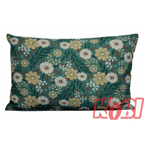 Poszewka z kory rozmiar 40x60 kwiatki zielone tło 3529 Kobi