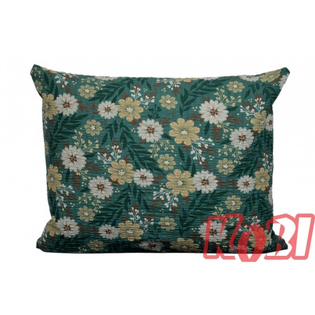 Poszewka z kory rozmiar 50x60 Kwiatki zielone tło 3529 Kobi