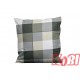 Poszewka bawełniana rozmiar 40x40 krata szare cappuccino 3534 Kobi