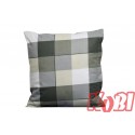 Poszewka bawełniana rozmiar 40x40 krata szare cappuccino 3534 Kobi