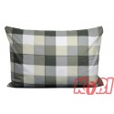 Poszewka bawełniana rozmiar 50x70 krata szare cappuccino 3534 Kobi