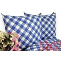 Pościel bawełna 100% rozmiar 160x200 biało-niebieska krata 3531 Kobi