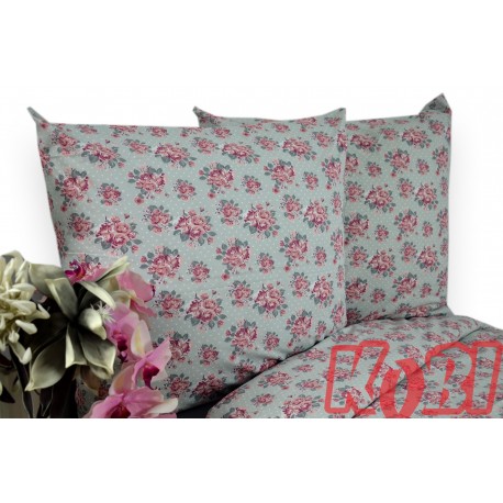 Pościel bawełna 100% rozmiar 140x200 róże szare tło 3535w Kobi