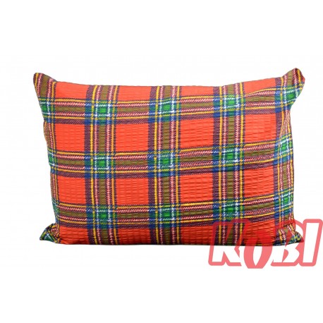 Poszewka z kory rozmiar 50x70 czerwona kratka 0880 Kobi