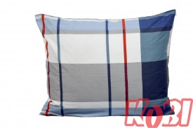 Poszewka bawełniana rozmiar 50x60 krata niebiesko-czerwona 3554 Kobi