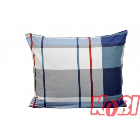 Poszewka bawełniana rozmiar 50x60 krata niebiesko-czerwona 3554 Kobi