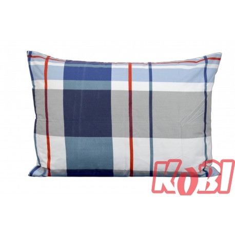 Poszewka bawełniana rozmiar 50x70 krata niebiesko-czerwona 3554 Kobi