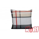 Poszewka bawełniana rozmiar 40x40 krata kremowo-czerwona 3424 Kobi