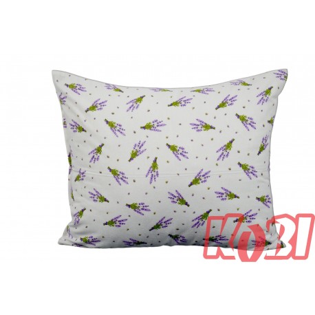 Poszewka flanela rozmiar 50x60 bukiety bzu 3449 KOBI