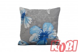 Poszewka flanela rozmiar 40x40 niebieski kwiat 2220 KOBI