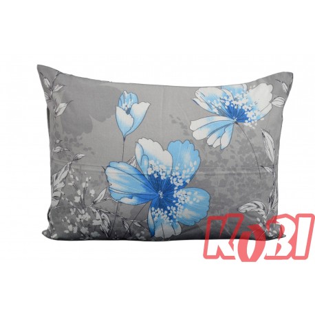 Poszewka flanela rozmiar 50x70 niebieski kwiat 2220 KOBI