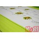 Pościel z kory rozmiar 160x200 zielona stokrotka biały pas 3555 KOBI