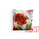 Poszewka bawełniana rozmiar 40x40 czerwone kwiaty 3391 Kobi