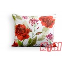 Poszewka bawełniana rozmiar 50x60 czerwone kwiaty 3391 Kobi