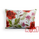 Poszewka bawełniana rozmiar 50x70 czerwone kwiaty 3391 Kobi