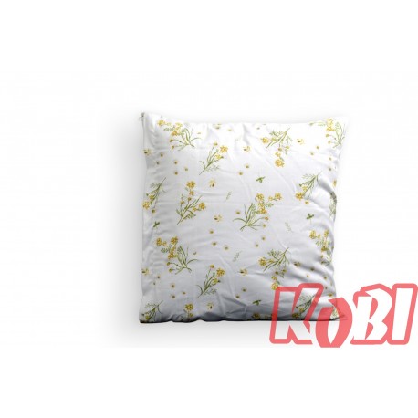 Poszewka bawełniana rozmiar 40x40 żółte kwiatuszki 3556 Kobi