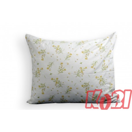 Poszewka bawełniana rozmiar 50x60 żółte kwiatuszki 3556 Kobi