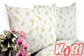 Pościel bawełna 100% rozmiar 140x200 Żółte kwiatuszki 3556w Kobi