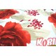 Pościel bawełna 100% rozmiar 140x200 Czerwone kwiaty 3391w Kobi