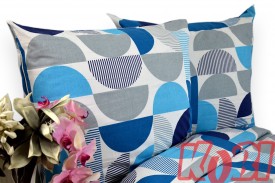 Pościel bawełna 100% rozmiar 160x200 niebieska inspiracja 3341 Kobi