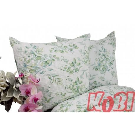Pościel z kory rozmiar 160x200 zielone liście 3567 Kobi