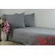 Pościel bawełna 100% rozmiar 220x200 jednobarwna Ciemny Szary B011 Kobi