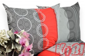 Pościel bawełna 100% rozmiar 160x200 Koła czerwony pas 3559 Kobi