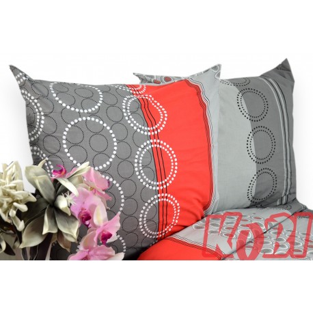 Pościel bawełna 100% rozmiar 160x200 Koła czerwony pas 3559 Kobi