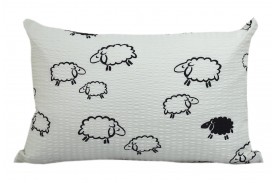 Poszewka z kory rozmiar 40x60 baranki białe 1827 KOBI