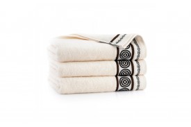 Ręcznik z bawełny egipskiej RONDO Ecru zwoltex